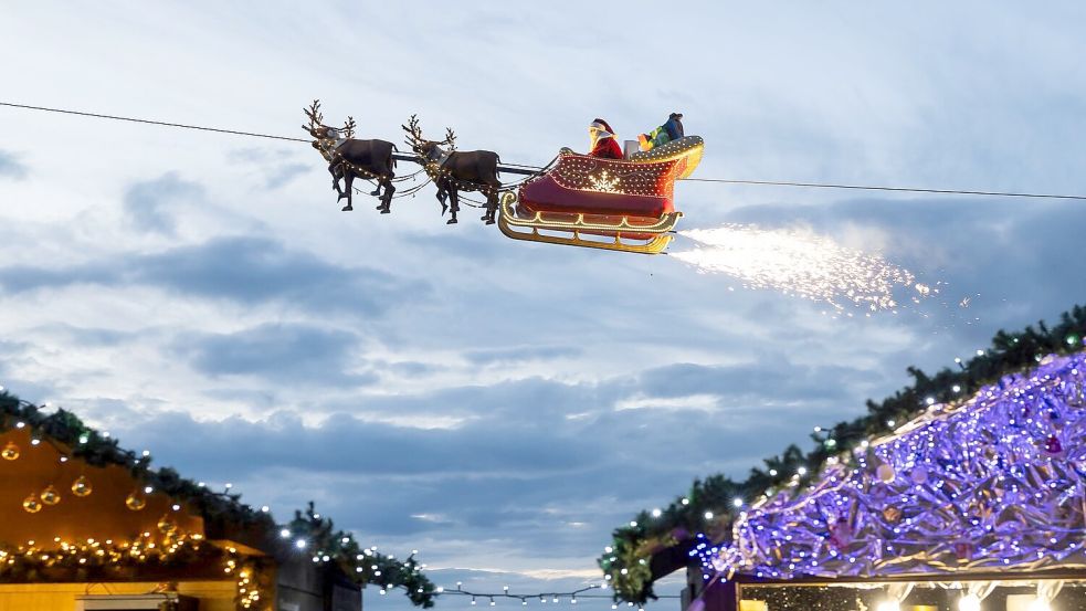 Alle Jahre wieder lässt sich die Flugroute des Weihnachtsmannes im Internet verfolgen. (Symbolbild) Foto: Cyril Zingaro