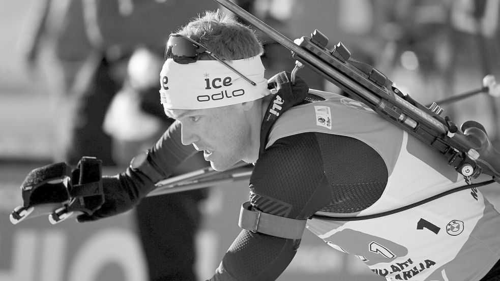 Der norwegische Biathlet Sivert Guttorm Bakken ist gestorben, die Hintergründe sind noch nicht klar. (Archivbild) Foto: Vesa Moilanen