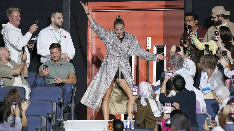 Liebt den großen Auftritt: Aryna Sabalenka Foto: Amr Alfiky