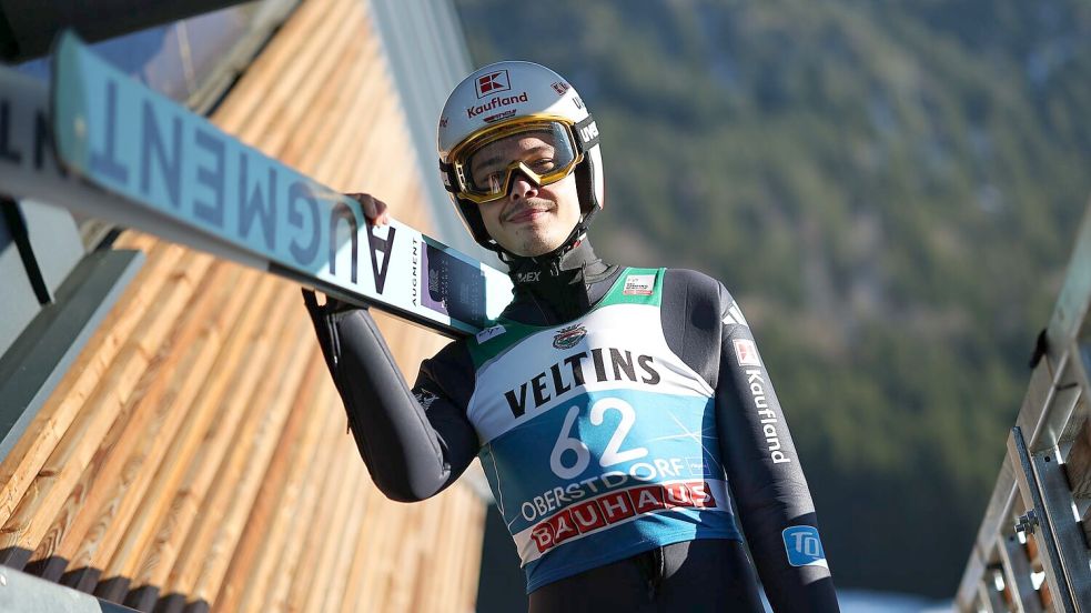 Philipp Raimund fällt nicht nur wegen seiner guten Skisprung-Form auf. Foto: Daniel Karmann