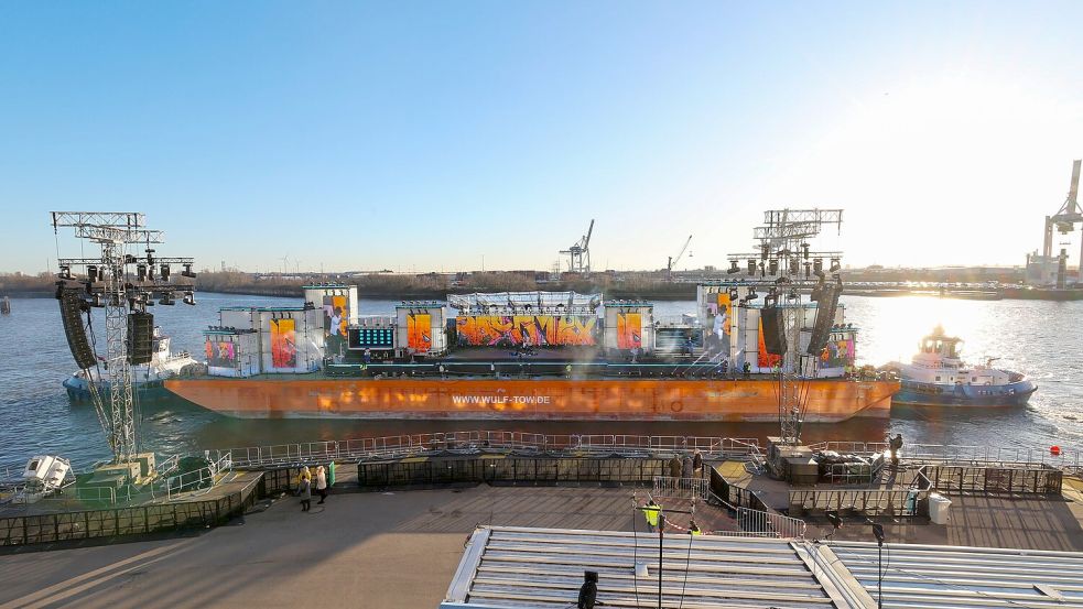 Hamburg bereitet sich auf die ZDF-Silvestershow vor. Foto: Christian Charisius