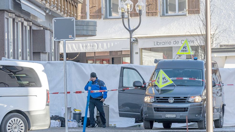 Feuer-Infernos in Crans-Montana: Rund 40 Tote sind zu beklagen. Foto: dpa/PHOTOPQR/LE DAUPHINE/MAXPPP