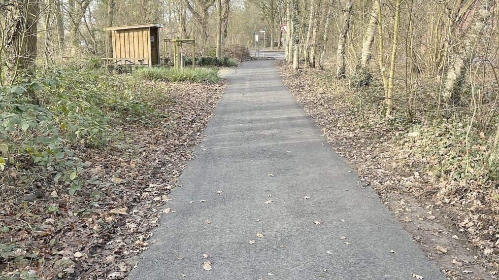 Eine neue, wasserdurchlässige Wegedecke sorgt auf dem Wander- und Radweg zwischen Ihrhove und Rhauderfehn für bessere Bedingungen. Foto: Gemeinde Westoverledingen/Beening