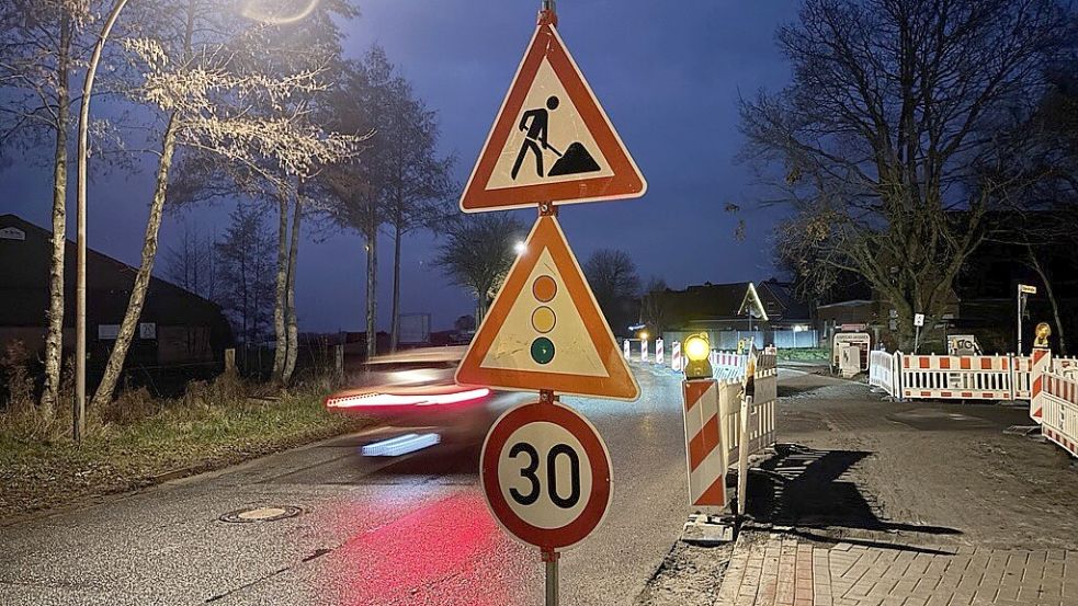 Der letzte Abschnitt der Uphuser Straße ist noch eine Baustelle. Fotos: Mona Hanssen