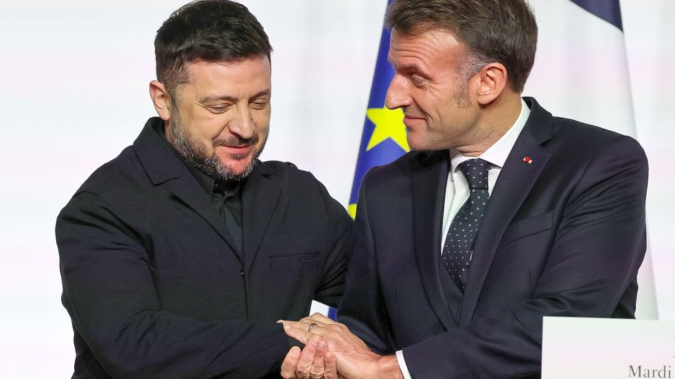 Die Ukraine erhält neue Sicherheitszusagen, aber für Selenskyj sind nicht alle Probleme gelöst. Foto: Ludovic Marin/Pool AFP/AP/dpa