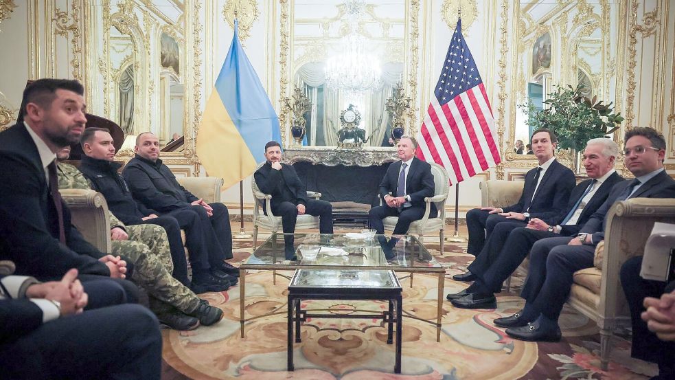 Die USA sehen sich vor allem in der Rolle des Vermittlers - weitreichende militärische Zusagen sind bislang nicht bekannt. Foto: Thomas Padilla/AP/dpa