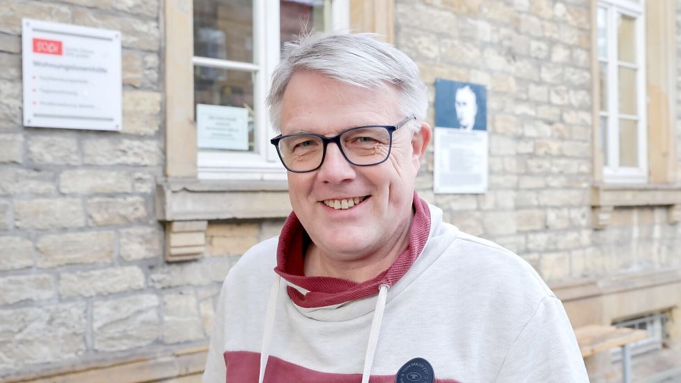 „Das Ergebnis ist der absolute Hammer“, freut sich Thomas Kater vom SKM in Osnabrück über die Rekord-Spenden für die Wohnungslosenhilfe. Foto: Jörn Martens