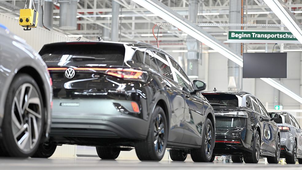 Im Emder VW-Werk werden zumindest am Freitag, 9. Januar, keine Elektroautos gebaut. Foto: DPA