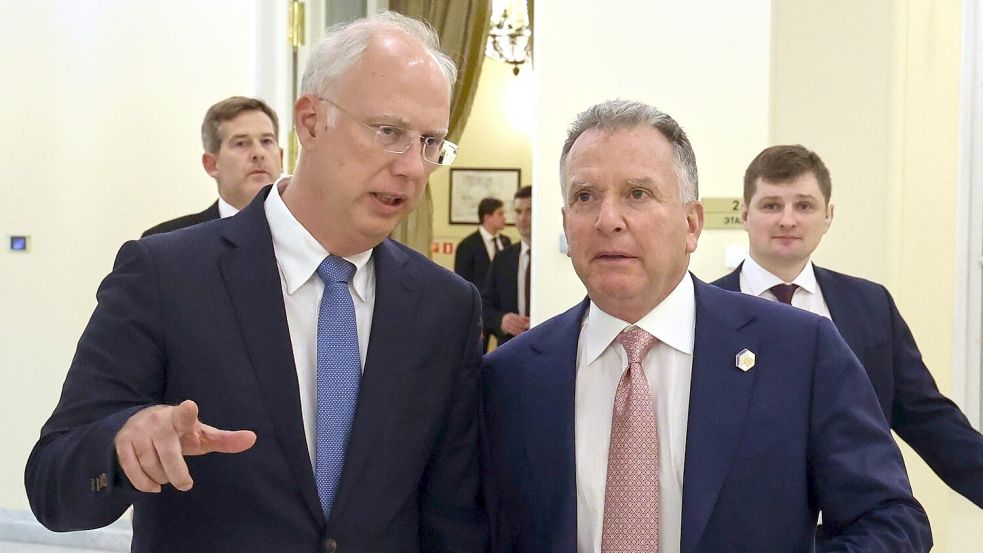 Kreml-Unterhändler Dmitrijew wurde in Paris gesichtet. (Archivbild) Foto: Vyacheslav Prokofyev/Pool Sputni