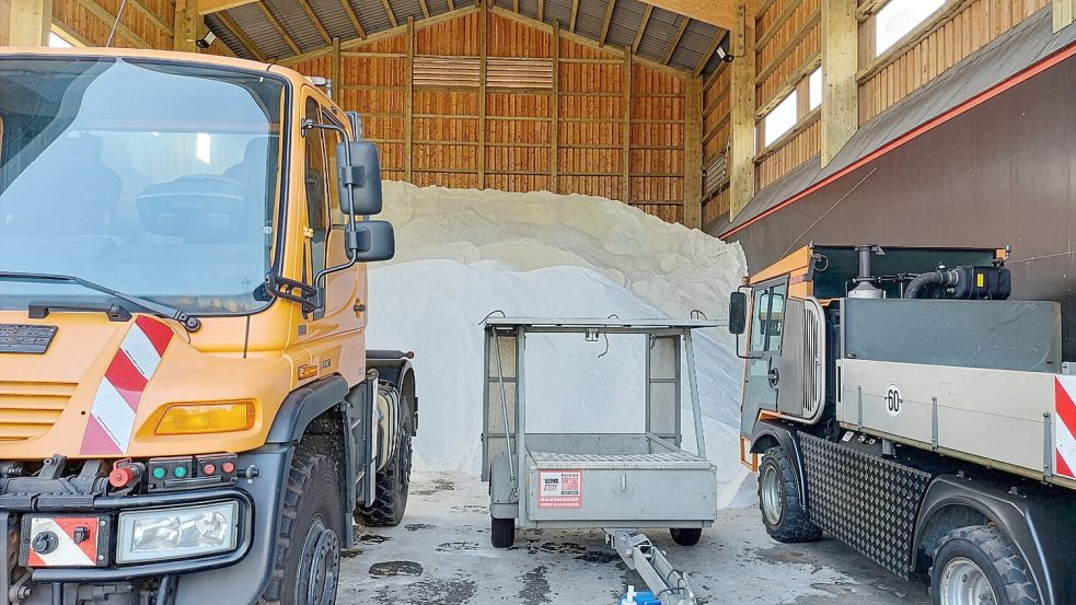 Der Winterdienst der Kreisstraßenmeisterei des Landkreises Aurich ist im Dauereinsatz. Foto: Landkreis Aurich