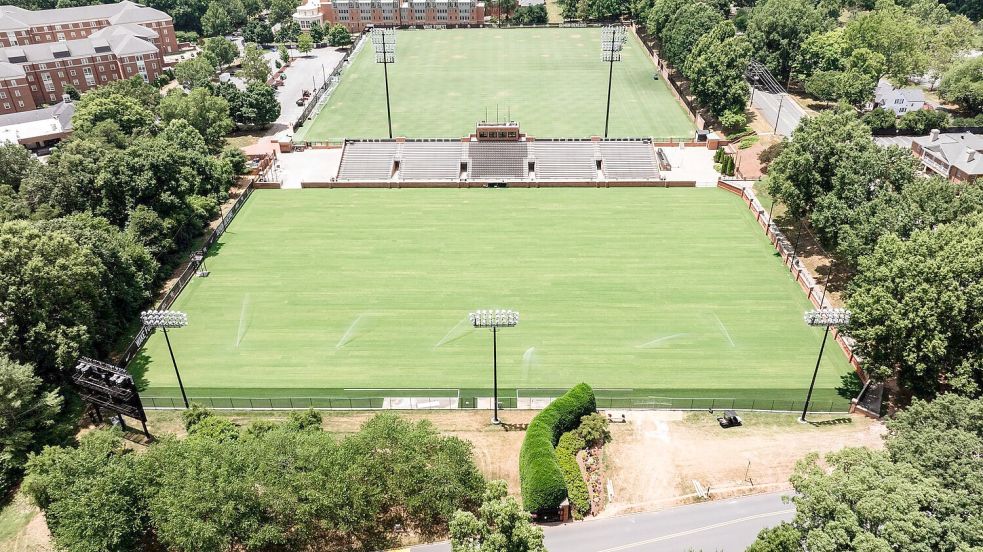 Blick auf den Trainingsplatz auf dem Gelände der Privat-Universität Wake Forest. Foto: -/Wake Forest Athletics/DFB/dpa