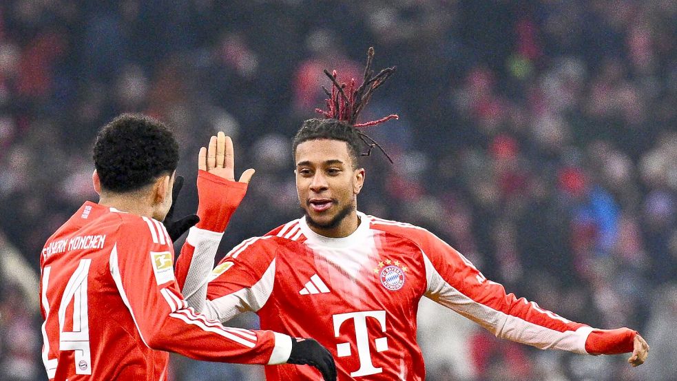 Ein Duo wie einst Robben und Ribéry: Michael Olise (r) und Luis Díaz. Foto: Tom Weller