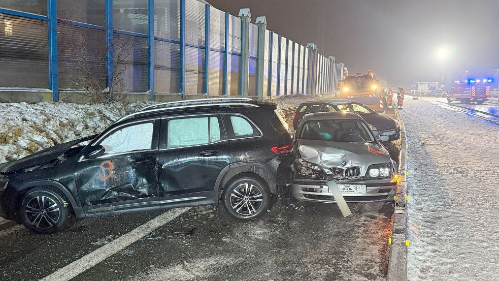 In Lichtenfels in Bayern kam es zu einer Massenkarambolage. Foto: News5/Ferdinand Merzbach/NEWS5/d