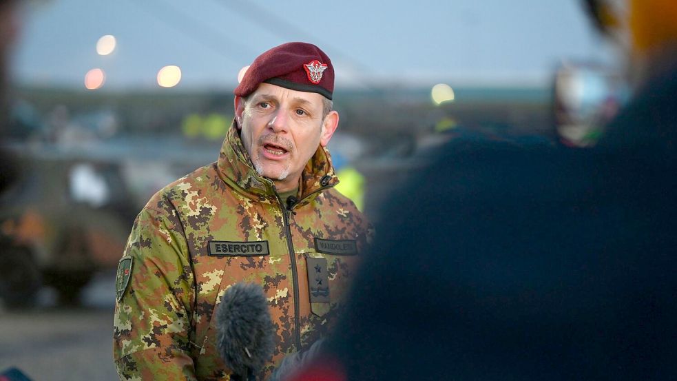 Der italienische General Nicola Mandolesi sieht die Nato geeint und einsatzbereit. Foto: Lars Penning