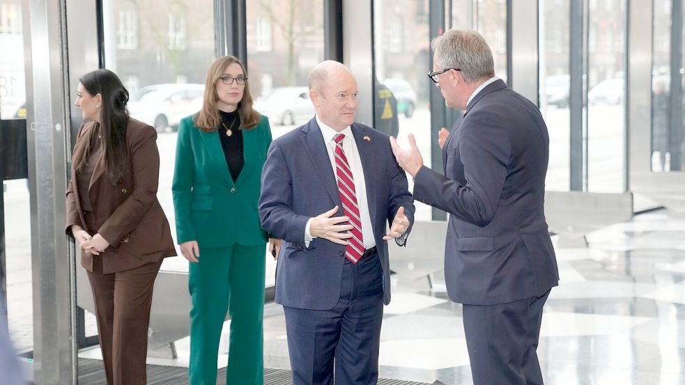 Eine US-Delegation kritisiert Trump beim Besuch in Dänemark. Foto: Sebastian Elias Uth/Ritzau Scanp