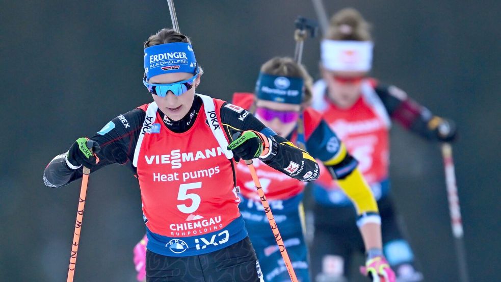 Franziska Preuß (vorn) ist noch nicht in Bestform. Foto: Sven Hoppe