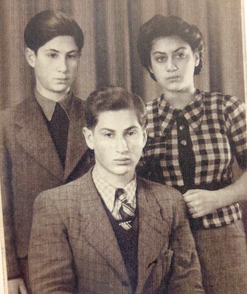 Die Geschwister Weinberg: Albrecht (oben links), Friedel und Dieter. Alle drei überlebten das KZ Auschwitz, doch Dieter starb kurz nach Kriegsende wohl durch einen Unfall. Foto: Privat