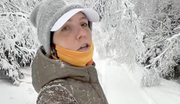 In tief verschneiten Wäldern gab es kürzlich kaum ein Vorankommen. Screenshot: Lilienthal