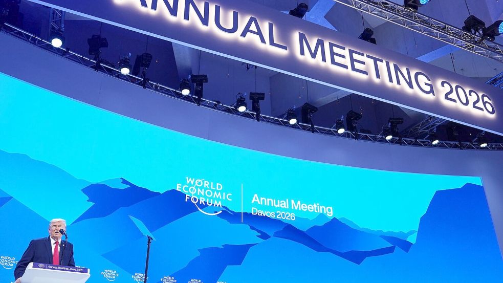 Die Rede in Davos war mit Spannung erwartet worden. Foto: Evan Vucci/AP/dpa
