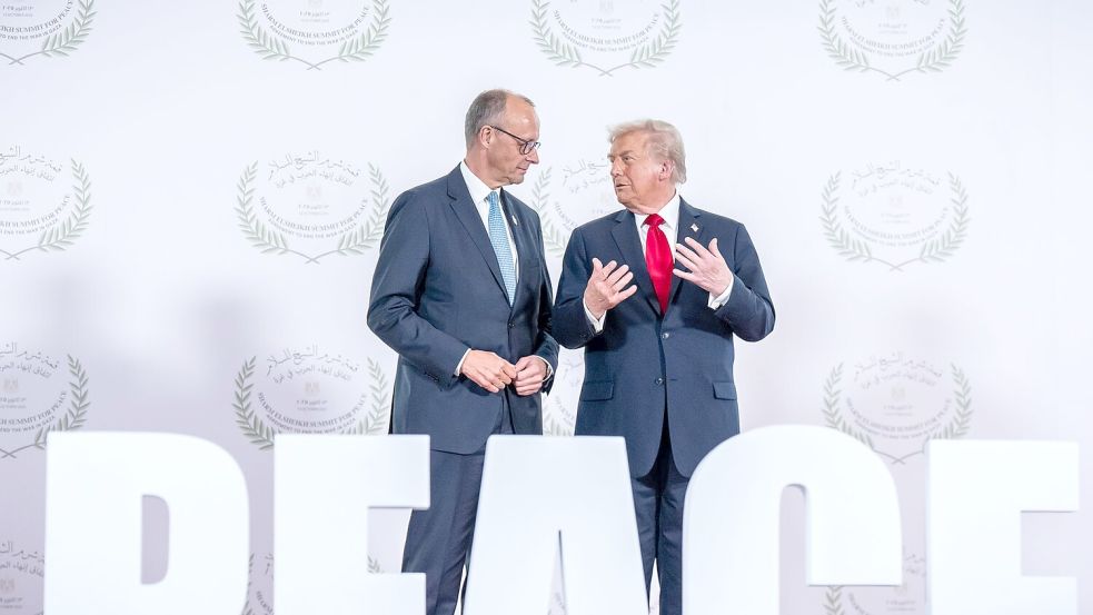 Nach Trumps Wende bei seiner Zolldrohung wird in Davos nun Merz‘ Rede erwartet. (Archivbild) Foto: Michael Kappeler/dpa