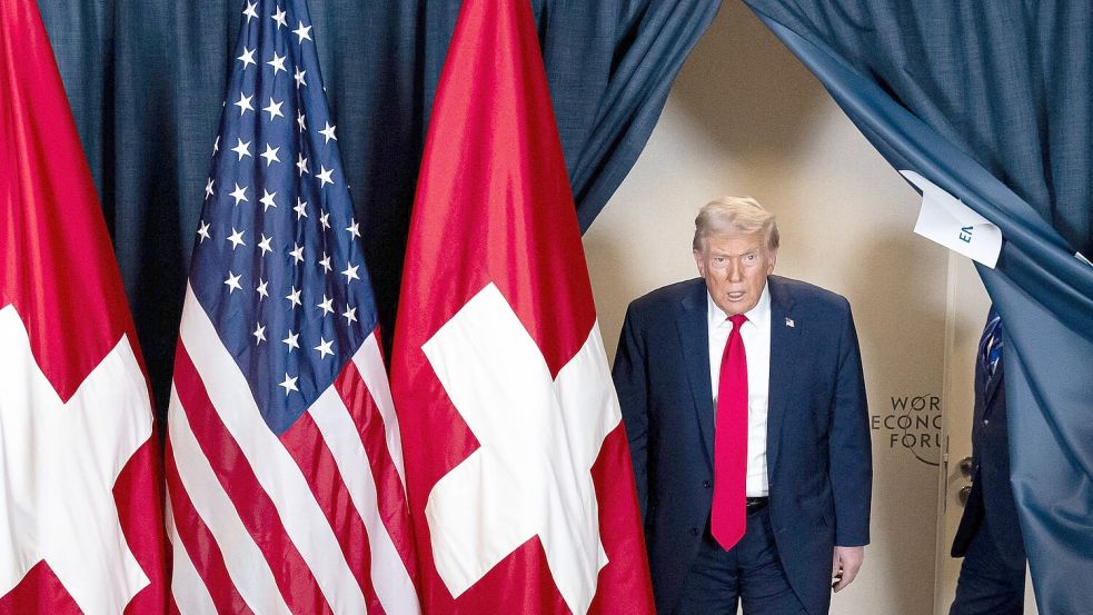 US-Präsident Trump sagt, er möchte mit seinem Friedensrat Konflikte auf der ganzen Welt lösen. Foto: dpa/Laurent Gillieron