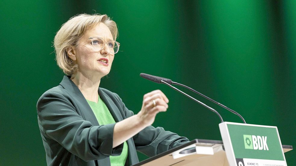 Franziska Brantner, hier beim Bundesparteitag von Bündnis 90/Die Grünen, legte bei Instagram einen vielbeachteten Auftritt hin. Foto: dpa/Michael Matthey