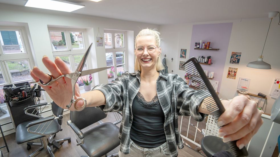 Marina Rotter arbeitet allein auf 30 Quadratmetern. Foto: Klaus Ortgies