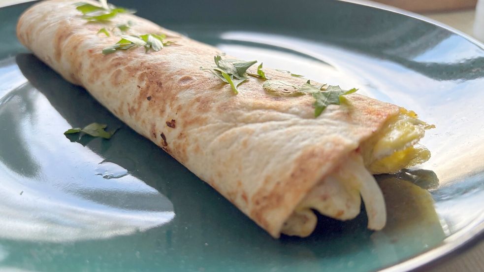 Die Eier-Wraps nach Nadiya Hussain sind fix gemacht. Foto: Carmen Leonhard