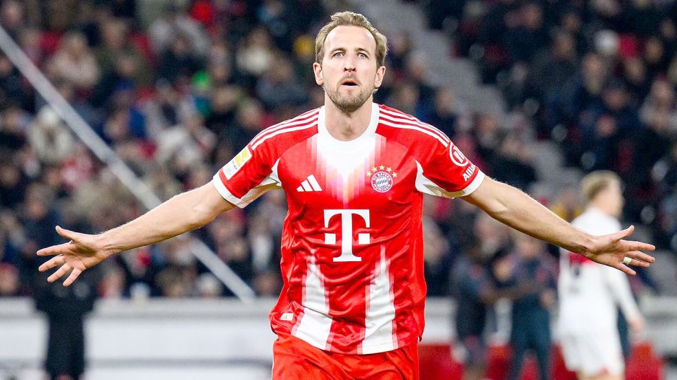 Harry Kane ist der Offensivgarant des FC Bayern - bleibt er über 2027 hinaus? (Archivbild) Foto: Tom Weller
