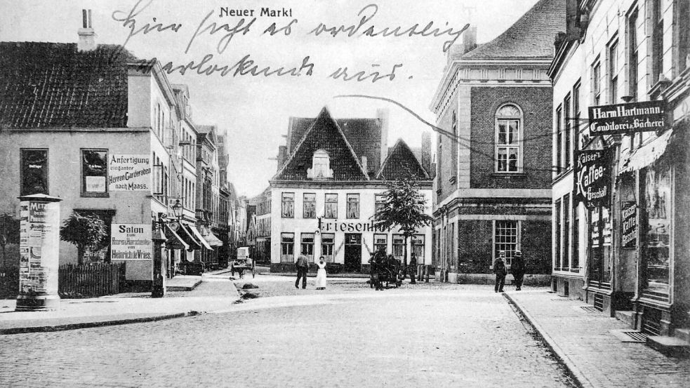 Diese Postkarte zeigt den „Friesenhof“ in der Zeit vor 1900. Foto: Sammlung Dietrich Janßen