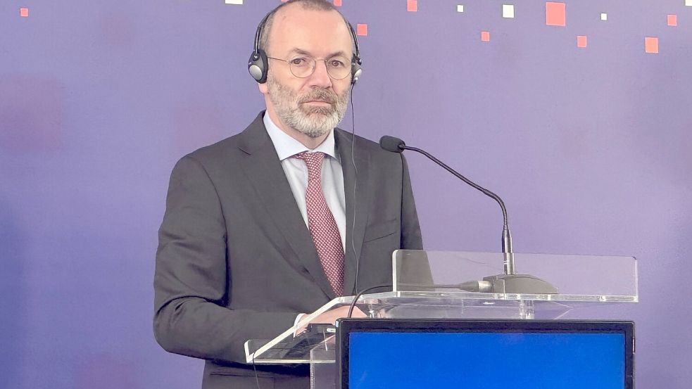 EVP-Chef Weber äußert sich beim Spitzentreffen in Zagreb zu einem sechs Jahre alten Vorschlag aus Frankreich, der jetzt aktueller ist denn je. Foto: Michael Fischer/dpa