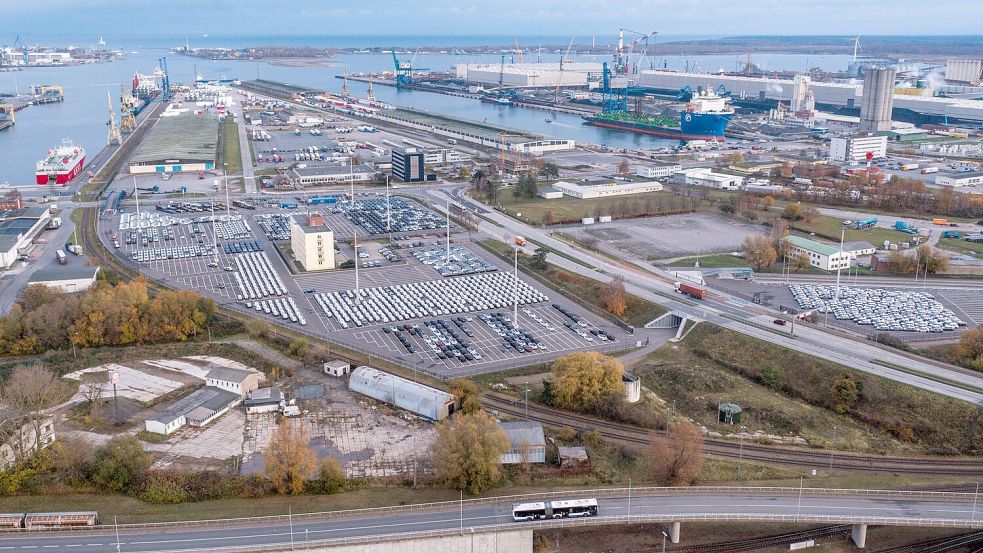Über den Rostocker Hafen soll Wasserstoff in Form von Ammoniak nach Deutschland gelangen. (Archivbild) Foto: Jens Büttner