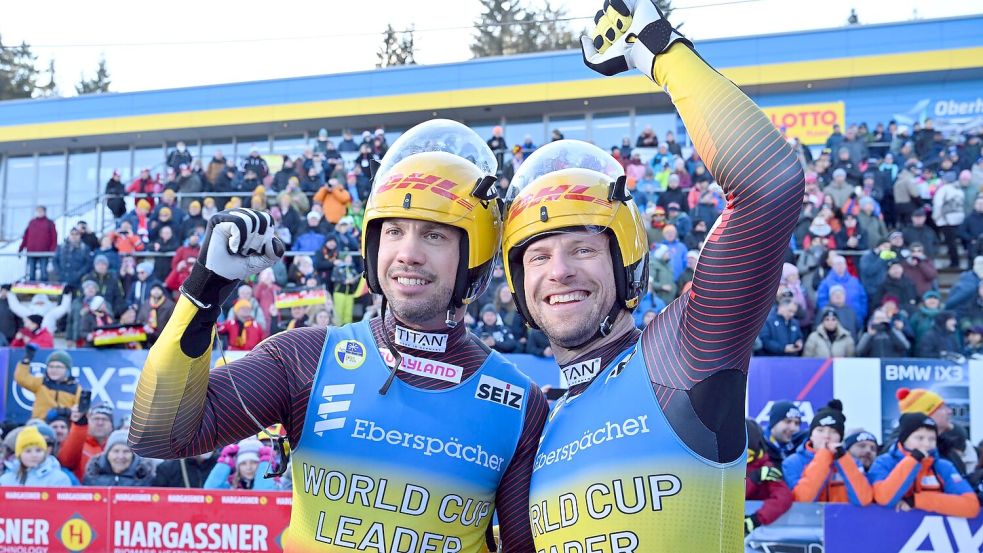 Tobias Wendl und Tobias Arlt wollen ihre Bilanz von bislang sechs Goldmedaillen ausbauen. Foto: Martin Schutt
