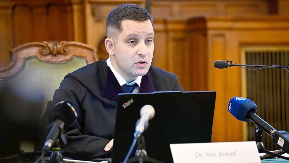 Richter Jozsef Sos folgte weitgehend der Argumentation der Staatsanwaltschaft. Foto: Denes Erdos/AP/dpa