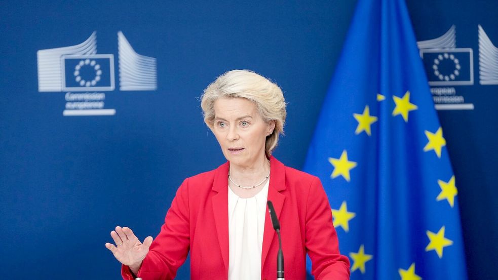 Druck ist die einzige Sprache, die Russland versteht, sagt EU-Kommissionspräsidentin Ursula von der Leyen. (Archivbild) Foto: Virginia Mayo/AP/dpa