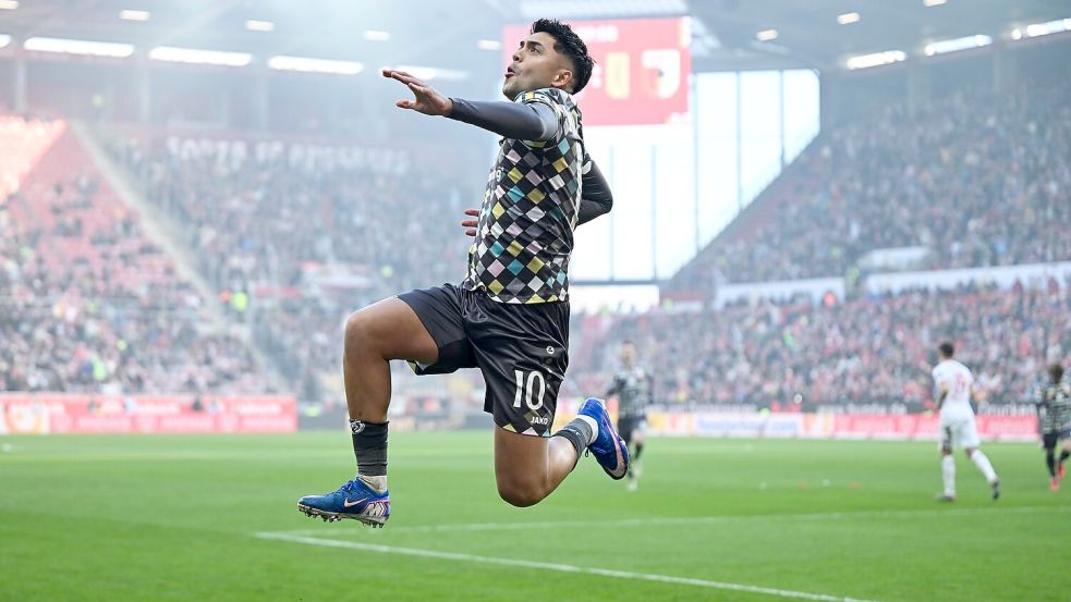 Traf doppelt für den FSV Mainz 05: Nationalspieler Nadiem Amiri. Foto: Florian Wiegand