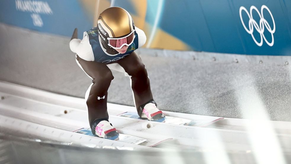 Nika Prevc war als Topfavoritin gestartet, am Ende gab es Silber. Foto: Daniel Karmann