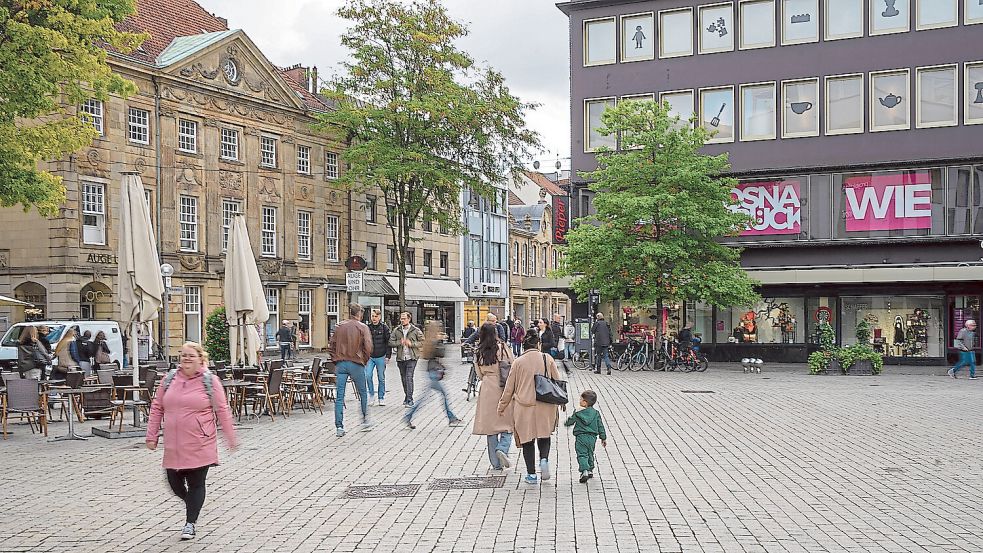 Der Nikolaiort in Osnabrück wird in den kommenden Wochen zur Baustelle. Foto: Benjamin Beutler