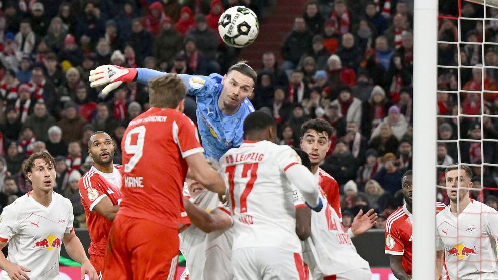 Maarten Vandevoordt war von den Bayern lange nicht zu überwinden. Foto: Sven Hoppe