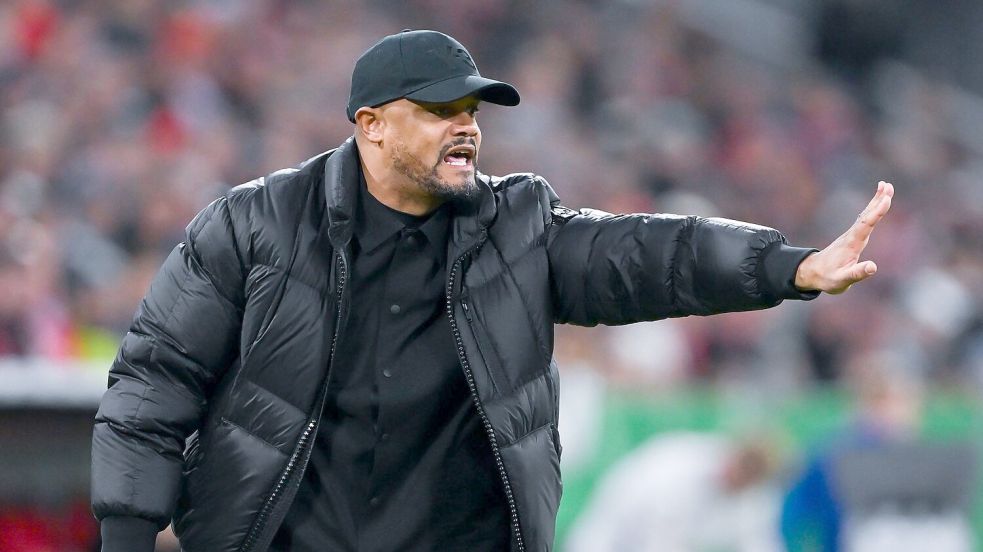 Der nächste Münchner Triple-Coach? Vincent Kompany in Aktion am Spielfeldrand. Foto: Sven Hoppe