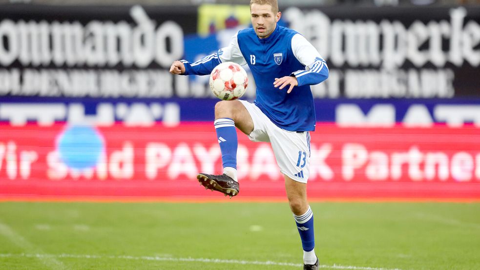 Marten Schmidt erzielte in Verl beide Treffer für Kickers Emden. Archivfoto: Doden/Emden