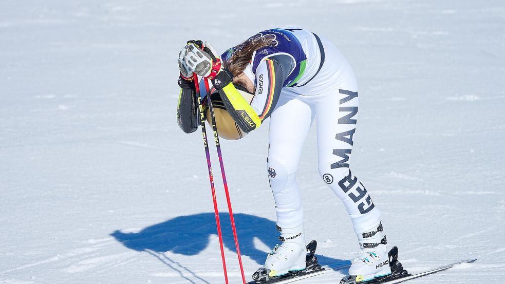 Geknickt nach dem fehlerhaften Finale: Lena Dürr. Foto: Michael Kappeler