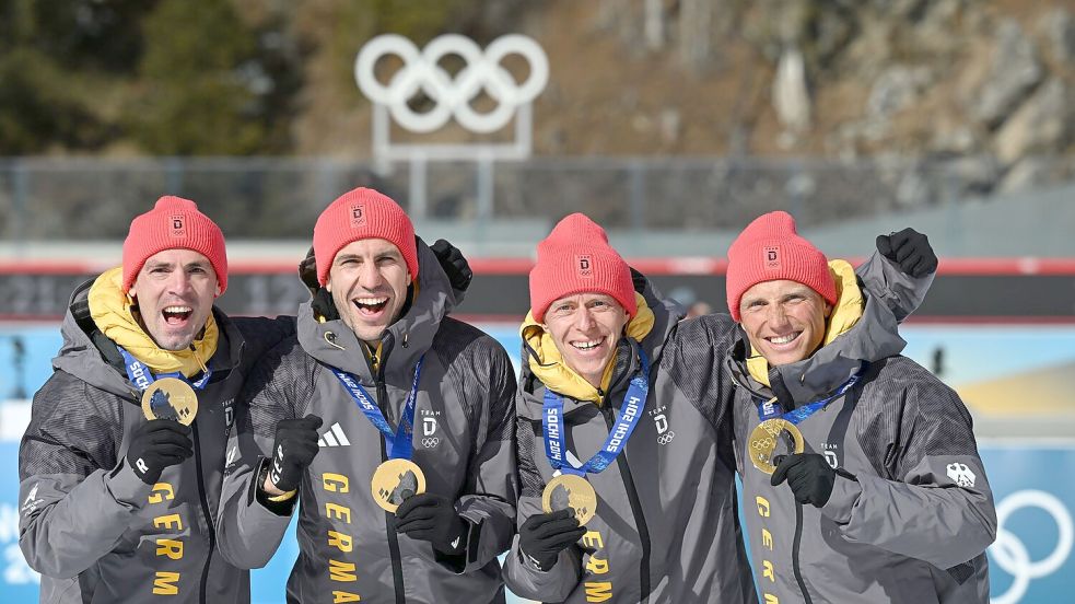 So sehen Olympiasieger aus. Foto: Hendrik Schmidt