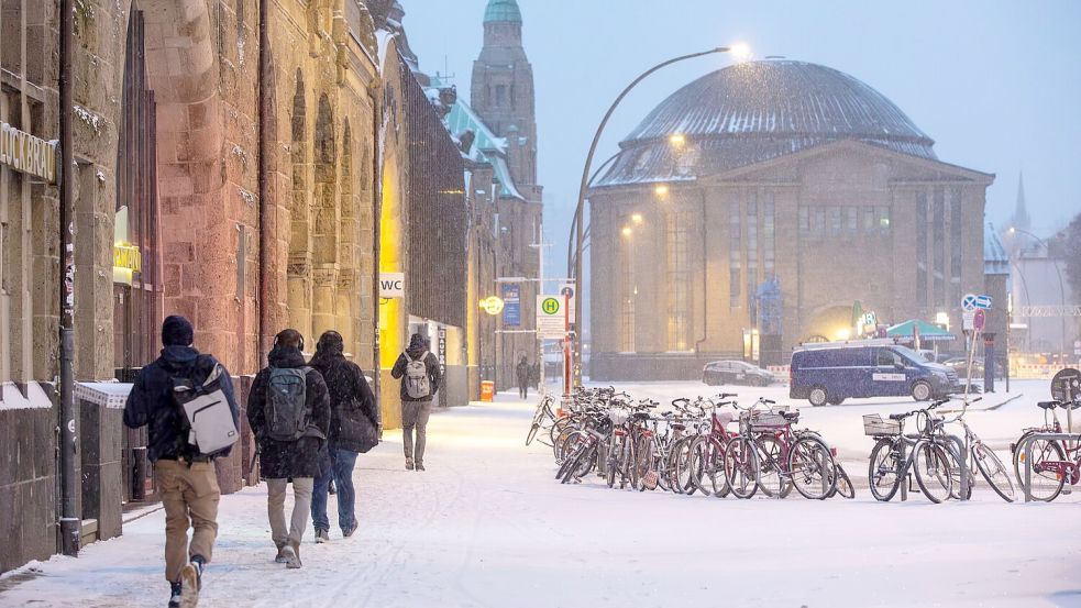 Auch in Hamburg liegt Schnee. Foto: Bodo Marks