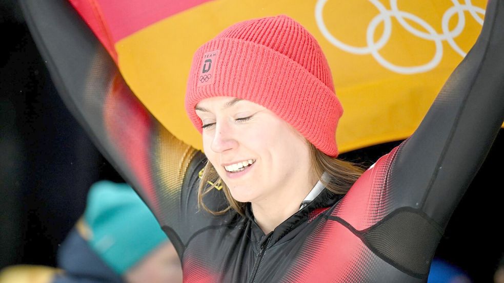 Laura Nolte freute sich zunächst über Olympia-Silber. Foto: Robert Michael
