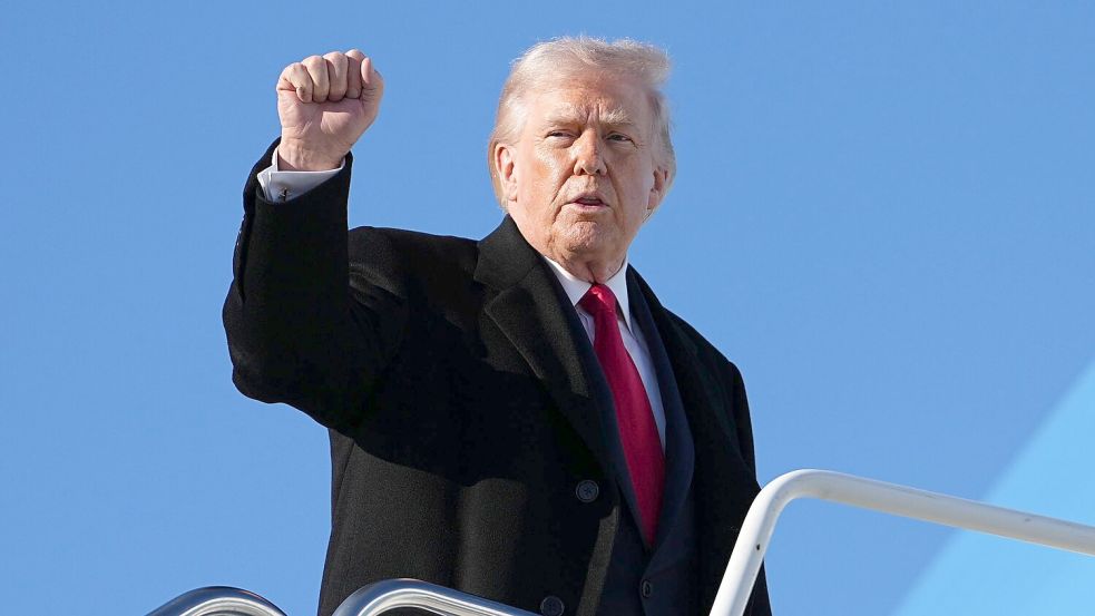 US-Präsident Donald Trump denkt offenbar über einen Olympia-Kurzbesuch nach. Foto: Matt Rourke/AP/dpa