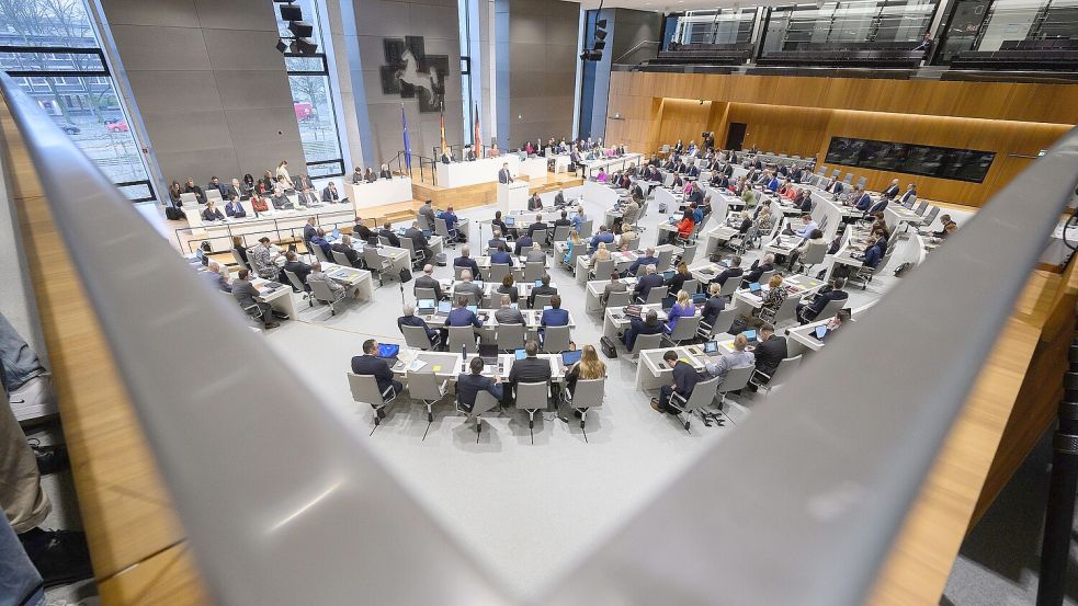 Einer Sitzung im niedersächsischen Landtag. Foto: DPA