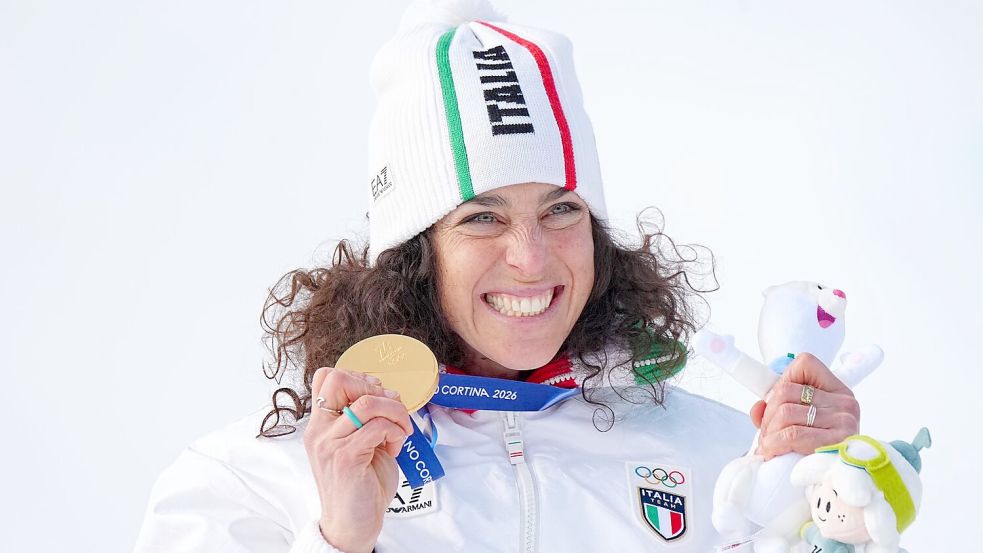 Comeback-Wunder: Federica Brignones doppelten Gold-Coup bei Olympia hatte kaum jemand für möglich gehalten. (Archivbild) Foto: Michael Kappeler