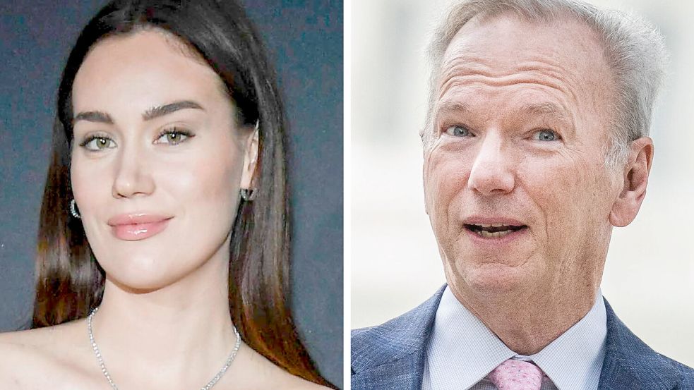 Gloria-Sophie Burkandt, Tochter von Markus Söder, und der Google-Milliardär Eric Schmidt. Foto: Imago images / Breuel Bild / Newscom World / Tom Williams