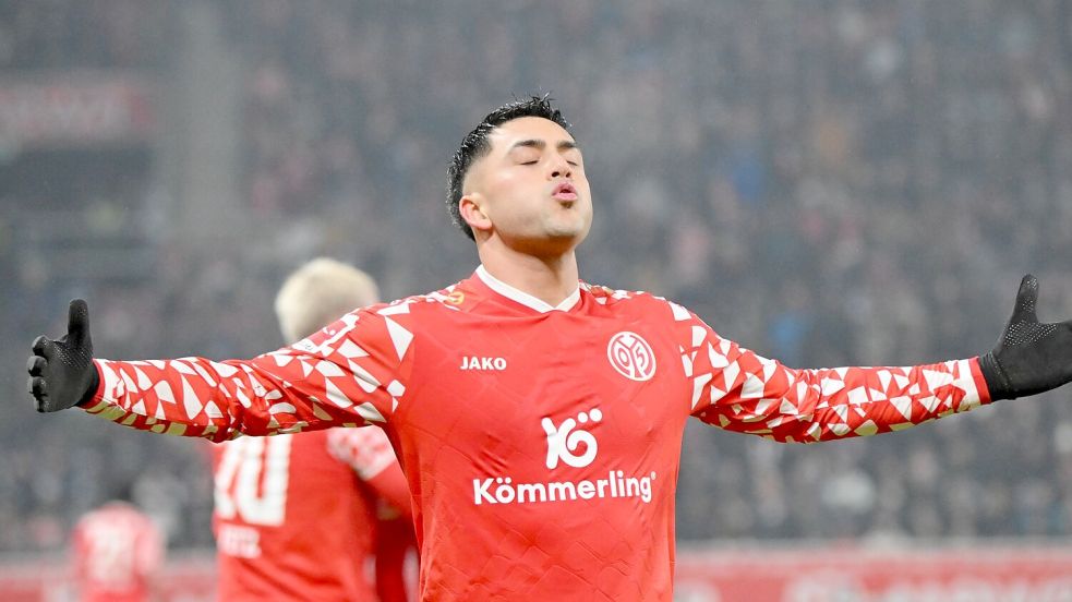 Erzielte sein zehntes Saisontor für Mainz 05: Nadiem Amiri. Foto: Torsten Silz
